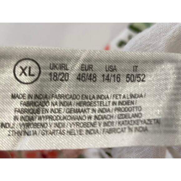 Primark Cotton Wide Leg Pull On Floral, Bird, Tropical Print Pants, XL - Picture 9 of 13